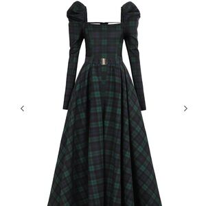 ISO Selkie Green and Black Plaid Scotland Long Sleeve dress set